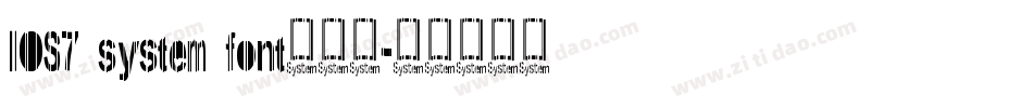 IOS7 system font转换器字体转换